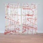 Sablio Záclony Krvavé cákance: 2ks 150x250cm – Hledejceny.cz