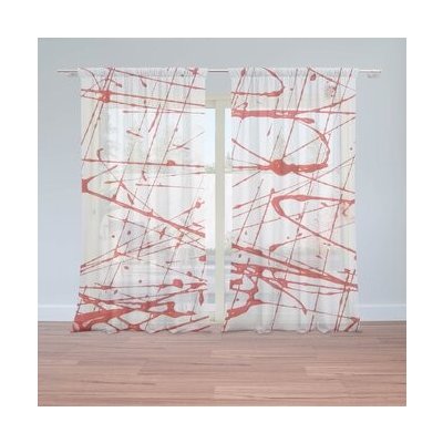 Sablio Záclony Krvavé cákance: 2ks 150x250cm – Hledejceny.cz