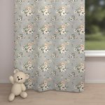 Biante Dětský bavlněný závěs Sandra SA-465 Oranžové květy na šedém 150x190 cm – Hledejceny.cz