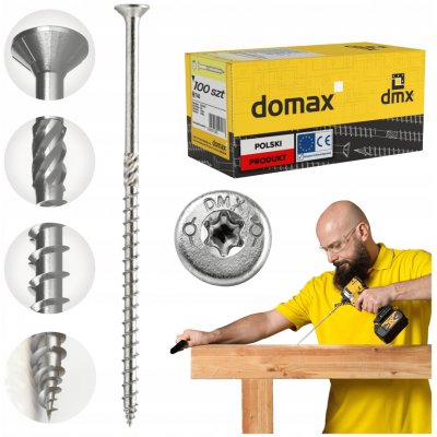 Šrouby do dřeva DMX 6 x 160 mm, 100 ks – Hledejceny.cz