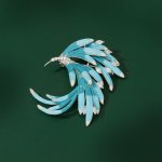 Éternelle luxusní brož se zirkony Fénix B2296-XR06885F-1 modrá – Zboží Dáma