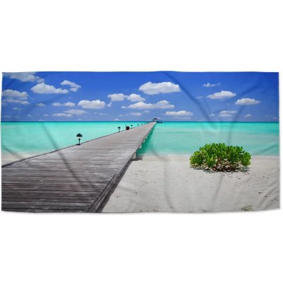 Sablio Ručník s potiskem Molo na pláži 70 x 140 cm – Zboží Mobilmania