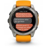 Garmin Fenix 8 AMOLED 51mm Sapphire Titanium Graphite/Orange 010-02905-11 – Zboží Živě