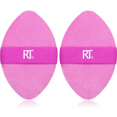 Real Techniques Miracle 2-In-1 Powder Puff Duo víceúčelové labutěnky pro nanášení pudrových a tekutých produktů 2 ks růžová – Zboží Dáma