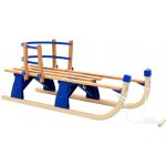 Greatstore Skládací sněžné sáně s opěradlem 110 cm dřevěné – Hledejceny.cz
