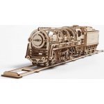 Ugears 3D mechanické puzzle Parní lokomotiva s vagónem 443 ks – Zbozi.Blesk.cz