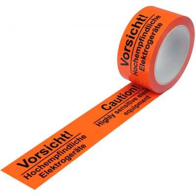 Warn-Klebeband PP Aufdruck Hochempfindliche Elektrogeräte in warn-orange 50 mm breit x 66 lfm – Hledejceny.cz