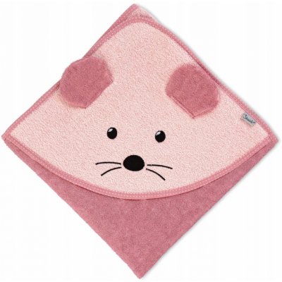 Sterntaler Osuška s kapucí Mabel soft pink 100 x 100 cm – Zboží Mobilmania