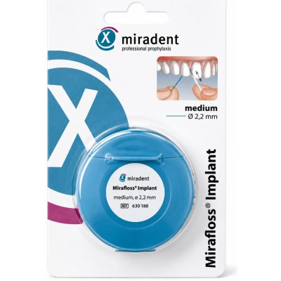 Miradent Mirafloss Implant Medium zubní nit 20 ks – Hledejceny.cz