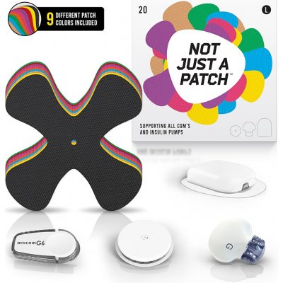 NOT JUST A PATCH Náplast univerzální k CGM senzorům multicolor 20 ks – Zboží Dáma