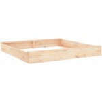 VidaXL Pískoviště se sedáky čtverec masivní borové dřevo – Zbozi.Blesk.cz