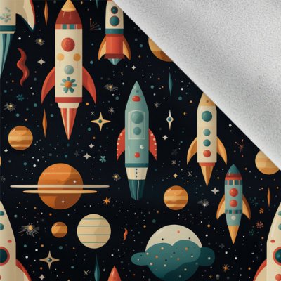 Takoy Látka softshell zimní rakety vesmír – Hledejceny.cz