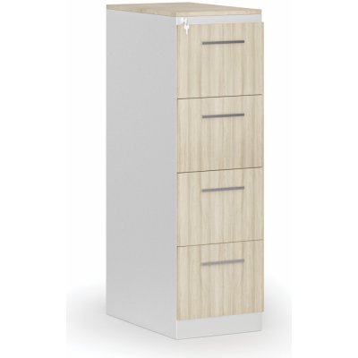 PRIMO s dřevěnými čely A4 bílá dub přírodní – Zboží Dáma