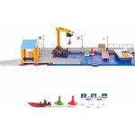 Siku World Nakládací přístav s molem a člunem – Zboží Dáma