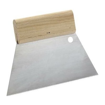 Ozubená stěrka s dřevěnou rukojetí šířka 180 mm trapézové ozubení 2,3 mm – Hledejceny.cz