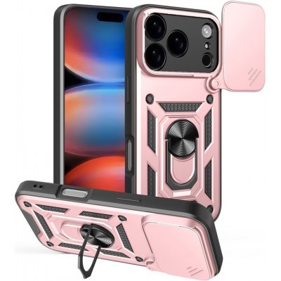 Ring odolný kryt na iPhone 17 Pro - růžovozlatý – Zboží Mobilmania