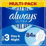 Always Ultra Hygienické Vložky Day & Night V3 S Křidélky 84 ks – Hledejceny.cz