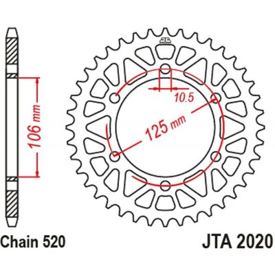 JT Sprockets JTA 2020-48BLK | Zboží Auto