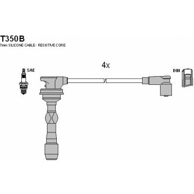 Sada kabelů pro zapalování TESLA T350B T350B – Hledejceny.cz