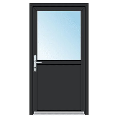OknaDvereNaMiru.cz Vchodové dveře SLOUPKOVÉ 1/2 sklo bílá 110 x 210 cm – Zboží Mobilmania