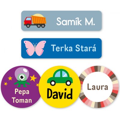 Mama Labels Samolepky se jménem pro děti do školy nebo školky, největší výběr motivů – Sleviste.cz
