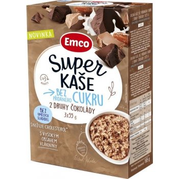 Emco Super kaše 2 druhy čokolády 3 x 55 g