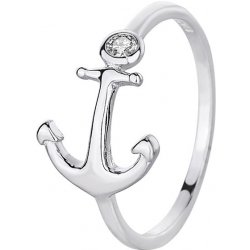Royal Fashion stříbrný rhodiovaný prsten Kotva HA YJJZ088 SILVER
