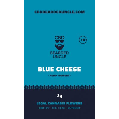 Bearded uncle blue Cheese Outdoor CBD 10% a THC 0,2% 2 g – Sleviste.cz