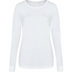 Just Ts Dámské tričko s dlouhým rukávem Tri-blend solidní bílá