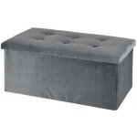 PROGARDEN Taburet s úložným prostorem 76 x 38 cm VELVET šedá KO-101000790seda – Zboží Dáma