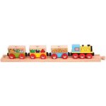 Bigjigs Nákladní vlak se zeleninou + 3 koleje – Zboží Dáma