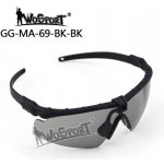 Ochranné střelecké brýle Wosport MA-69 černé tmavá skla
