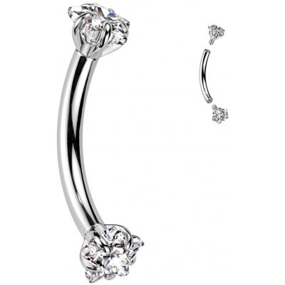 Atreya Titanový banánek s vnitřním závitem hvězdičky stříbrná 1,2 mm 8 mm – Sleviste.cz