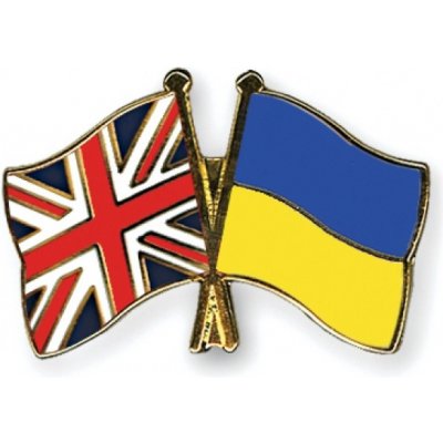 Odznak (pins) 22mm vlajka Velká Británie + Ukrajina - barevný – Hledejceny.cz