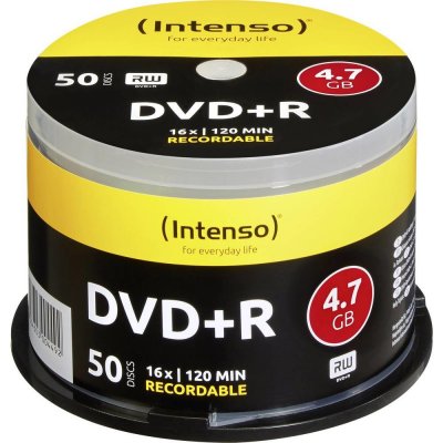 Intenso 4111155 DVD+R 4.7 GB 50 ks vřeteno - Intenso DVD+R 4,7GB 16x, cakebox, 50ks (4111155)