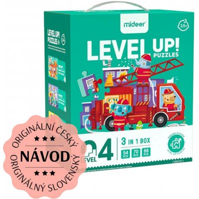 Mideer LEVEL UP! 04 Dopravní prostředky 3v1 54 70 a 88 dílků – Hledejceny.cz
