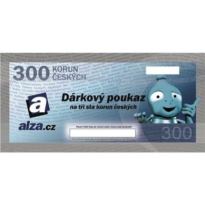 Dárkový poukaz Alza.cz na nákup zboží v hodnotě 300 Kč – Zbozi.Blesk.cz