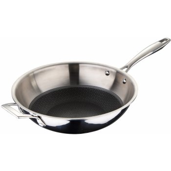 Masterpro Wok pánev z nerezové oceli Hi Tech3 úplné indukční dno stříbrná  28 x 8 cm od 1 399 Kč - Heureka.cz