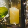 Vánoční osvětlení DecoLED LED svíčka vosková 8 x 15 cm mandlová