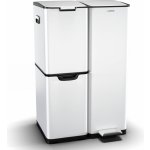 Klarstein Koš Tiyo 3 v 1 60 l 30 l + 17 l + 13 l třídění odpadu tiché zavírání nerezový kryt KG28-I-60-white – Hledejceny.cz