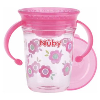Nûby 360° sippy cup Wonder Cup tritan Eastmanu růžová 240 ml