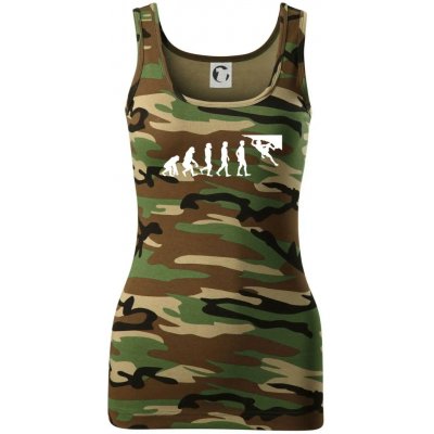 Evoluce bouldering dámské Maskáčové tílko Hnědý maskáč – Sleviste.cz