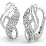 Couple, Visací náušnice Flamma, bílé zlato se zirkony, 585-66-3-0422.1B00.0.00.001.08 – Zboží Dáma