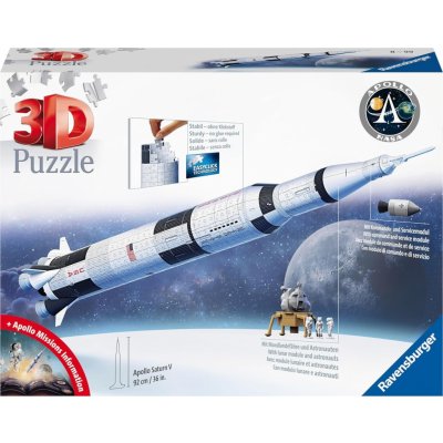 RAVENSBURGER 3D puzzle Vesmírná raketa Saturn V 504 ks – Hledejceny.cz