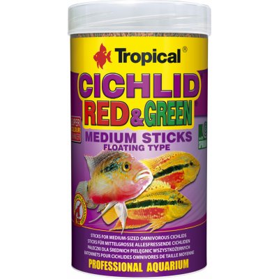 Tropical Cichlid Red and Green Medium Sticks 5 l