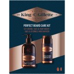 Gillette King C. Face & Stubble Moisturizer hydratační krém na obličej a vousy pro muže 100 ml + Beard & Face Wash šampon na vousy 350 ml – Zboží Mobilmania