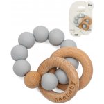 New Baby dětské silikon kousátko s kuličkami šedá – Zboží Dáma New Baby dětské silikon kousátko s kuličkami šedá – Zboží Dáma