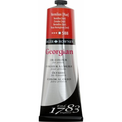 Daler Rowney Georgian olejová barva vermilion hue 225 ml 1 ks – Hledejceny.cz