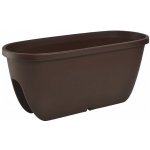 Plastkon Balkónový květináč Balconia OVI na zábradlí 30 cm hnědý – Hledejceny.cz