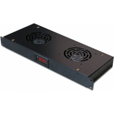 Ventilační jednotka XtendLan SFAN1U2T-B-EK Ventilační jednotka, výška 1U, pro rozvaděče hloubky 200mm, 2x ventilátor s termostatem SFAN1U2T-B-EK – Zboží Živě